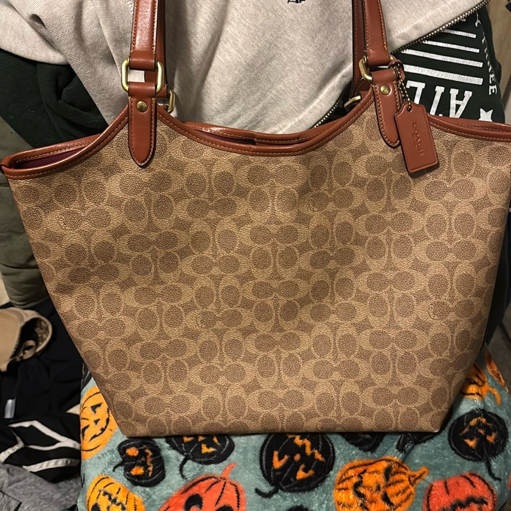 Coach Coated Canvas Signature Day Tote
